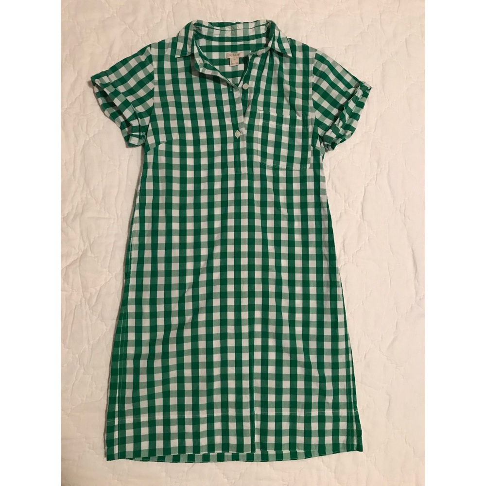 J Crew gingham shirt dress